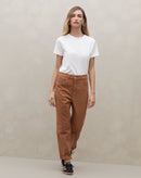 Camiseta Gola Careca de Malha - Off-white