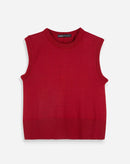 Blusa com Costas Transpassadas de Tricot - Vermelho