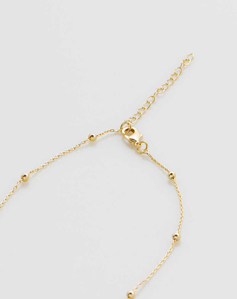 Colar com Pingente de Flor Folheado - Dourado