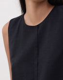 Regata Alças Largas com Recorte - Preto