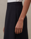 Saia Midi com Recortes - Preto