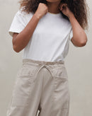 Calça de Linho com Cós Largo - Natural