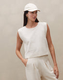 Regata Quadrada de Malha Texturizada - Natural