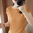 [Pague 3, Leve 5] Camisetas Luna de Manga Curta em Lyocell e Poliéster (A Mais Adorada!)