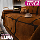 [Pague 1, Leve 2] Capa de Sofá Elina em Chenille e Algodão com Microfibra + BRINDES: 2 Almofadas