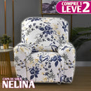 [Pague 1, Leve 2] Jogo de 4 Capas para Sofá Nélia em Poliéster e Elastano + BRINDES: 2 Tapetes