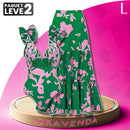 [Pague 1, Leve 2] Conjunto Luna Floral com Maiô e Saia em Poliéster e Elastano com Alças Ajustáveis