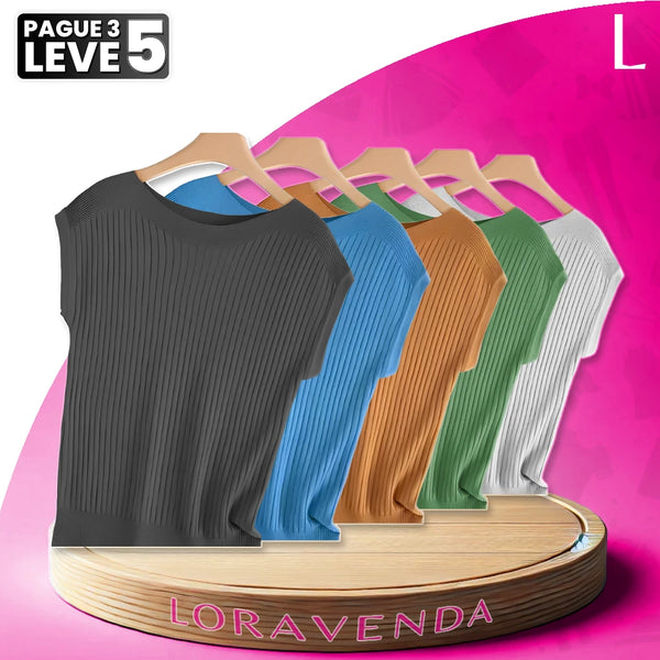 [Pague 3, Leve 5] Camisetas Luna de Manga Curta em Lyocell e Poliéster (A Mais Adorada!)