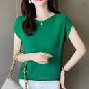 [Pague 3, Leve 5] Camisetas Luna de Manga Curta em Lyocell e Poliéster (A Mais Adorada!)