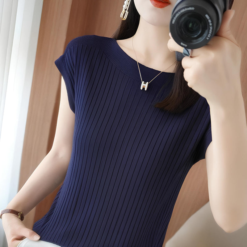 [Pague 3, Leve 5] Camisetas Luna de Manga Curta em Lyocell e Poliéster (A Mais Adorada!)